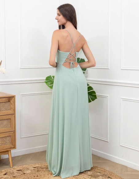 Long gown with open back