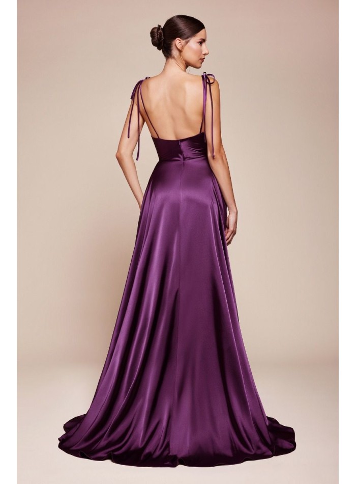 Vestido de fiesta sanitado con falda de vuelo y...