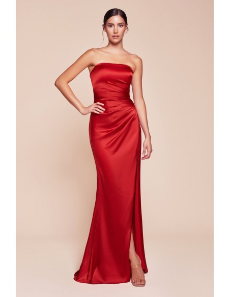 vestido de fiesta rojo largo para bodas
