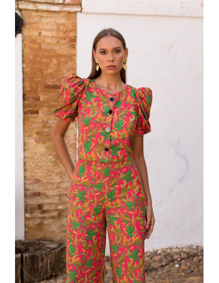 Ensemble top et pantalon à imprimé floral