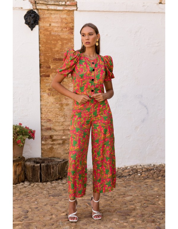 Floral print top and pants set