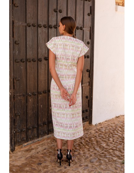 Conjunto dos piezas étnico top y falda midi para mama comunion