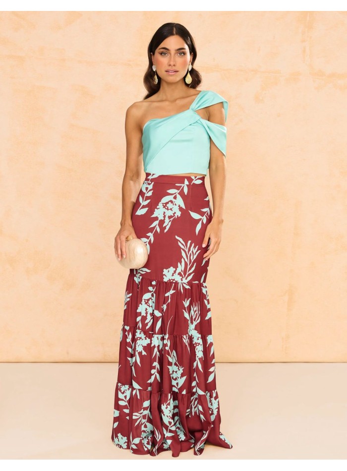 Asymmetrical short party top