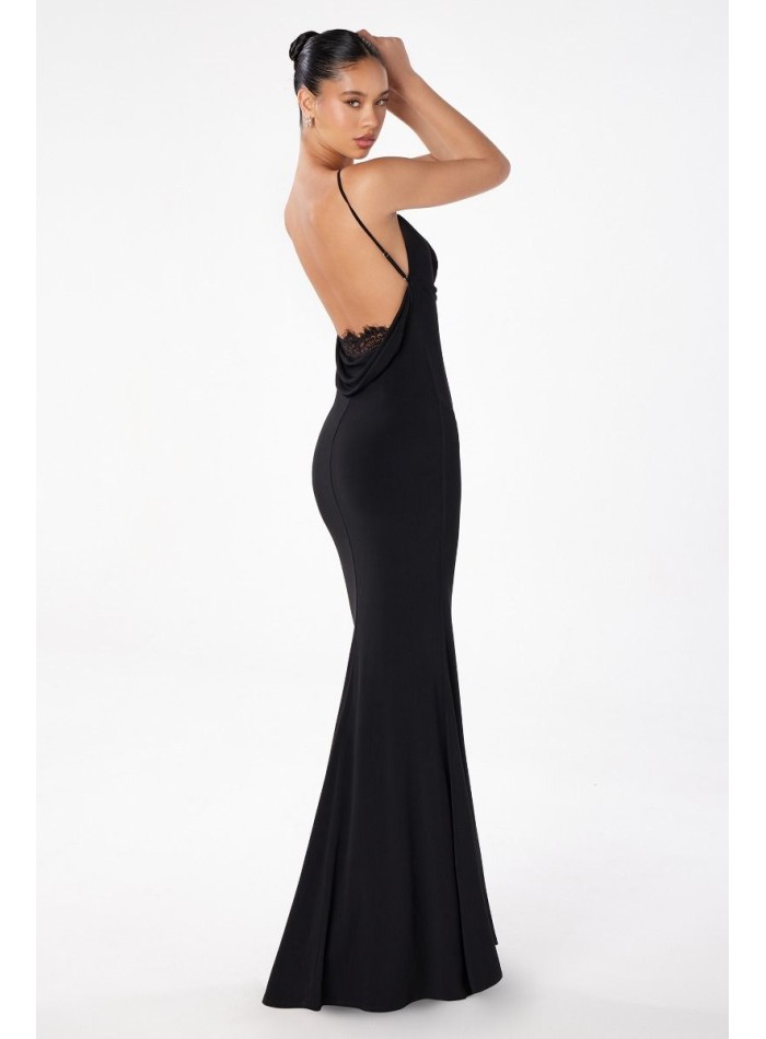 Robe de soirée longue et ajustée avec dos...