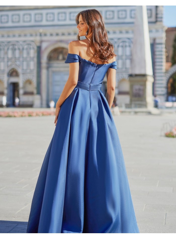 Vestido de fiesta largo azul para damas de honor