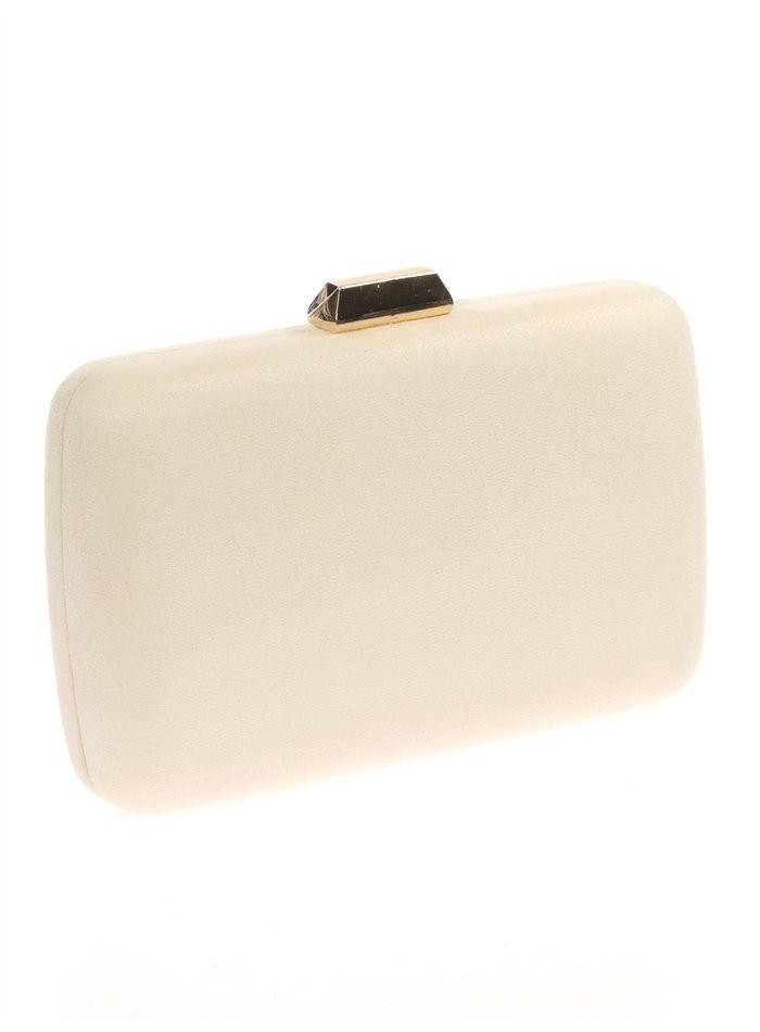 Bolso de mano de antelina con cadena para invitada