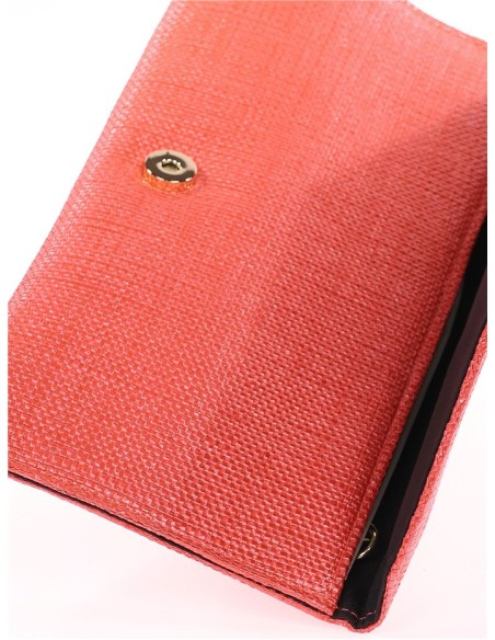 Pochette rectangulaire en raphia pour les fêtes