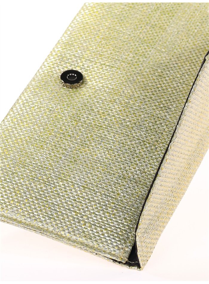 Cartera de fiesta de rafia rectangular