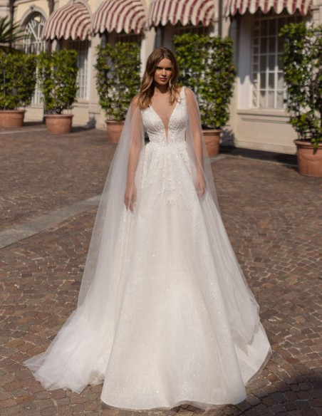 Vestido de novia largo en tul