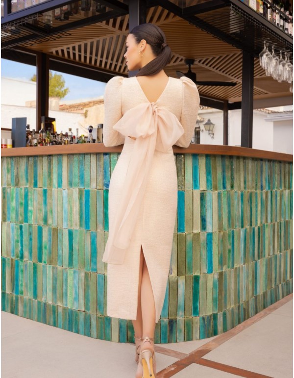 vestido midi con lazada 2