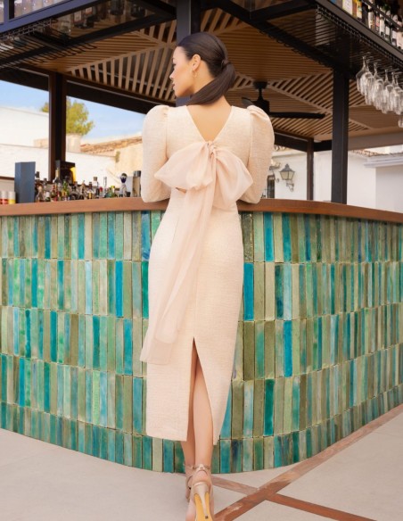 Robe midi avec dos lacé