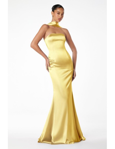 Fitted strapless ball gown with matching shawl