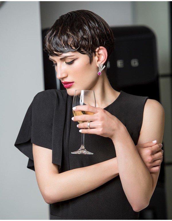 Pendientes abstractos de plata de INVITADISIMA 2