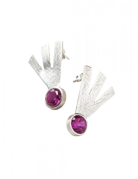 Pendientes abstractos de plata de INVITADISIMA