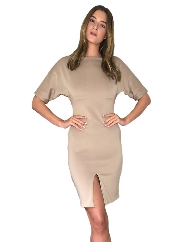 Vestido de cóctel de CoCo Veve para INVITADISIMA, color carne