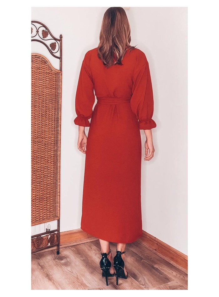 Maxi red draped dress by CoCo VeVe