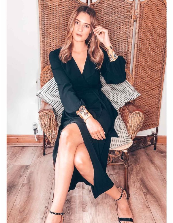 Vestido en crep negro de CoCo VeVe 2