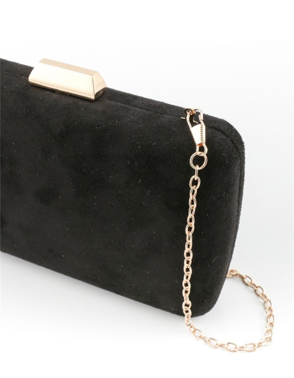 Bolso de fiesta efecto antelina de color negro de Lauren Lynn London 2