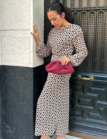 Suede party handbag for guests