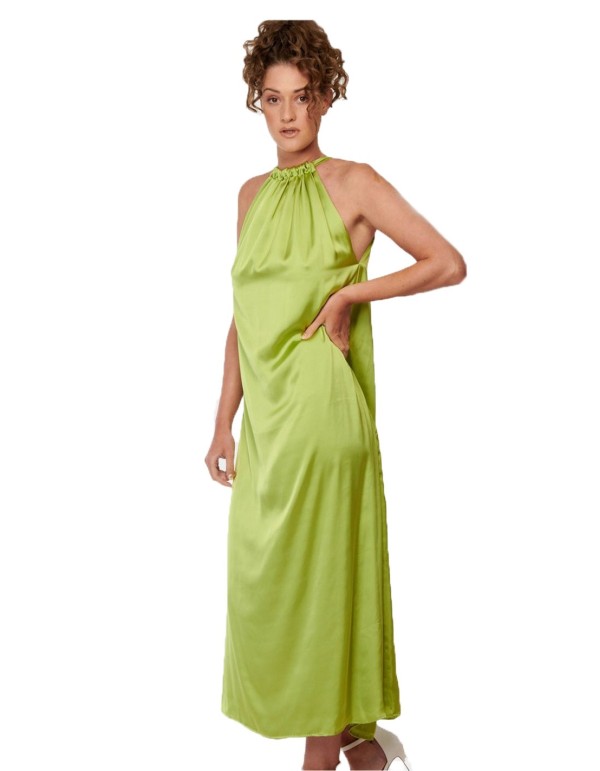 vestido largo verde para invitadas