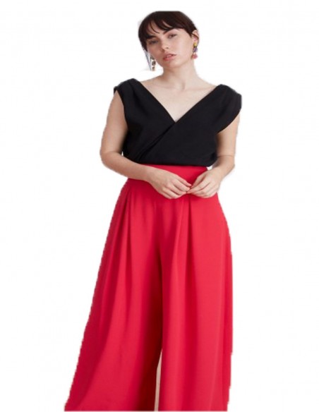 Pantalones Palazzo Millie en tono rosa Fucsia diseñados por Lauren Lynn London.