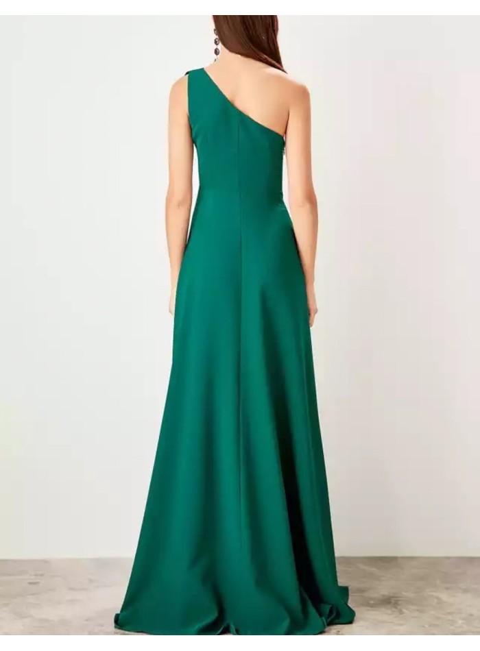Asymmetric neckline maxi gown Lauren Lynn London - 3