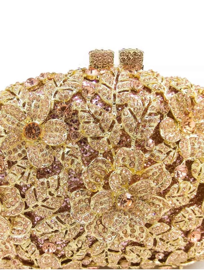 Jeweled handbag with flowers made with metal and crystals Lauren Lynn London Accessories - 8