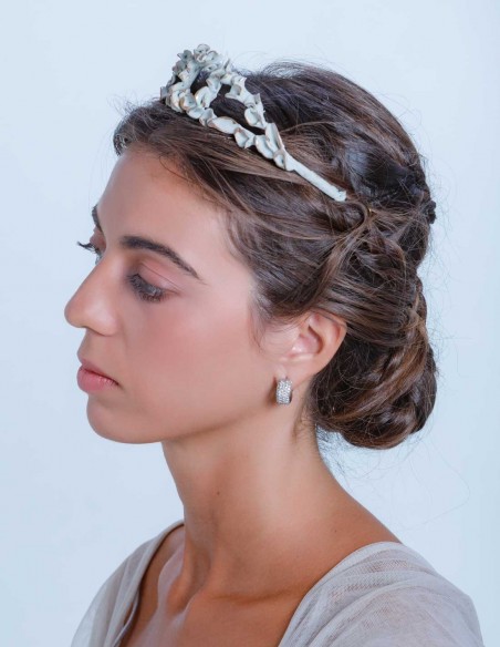 Green and gold resin tiara