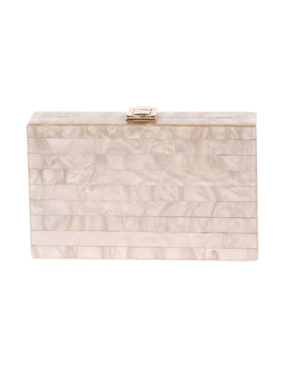 Bolso de fiesta nacarado rectangular dorado 2