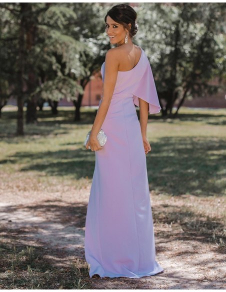 Vestido de fiesta largo con escote asimétrico - INVITADA PERFECTA