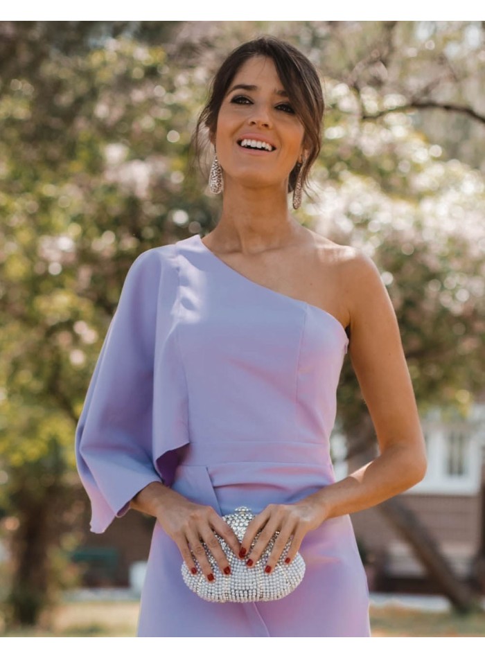 Shell clutch bag with embellished stars silver - Invitada Perfecta