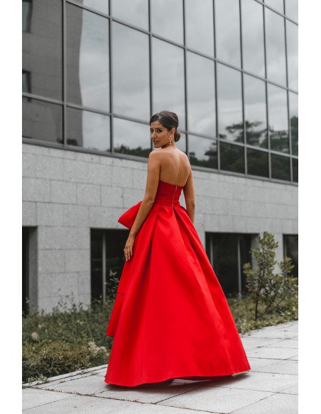 vestido fiesta largo rojo gala invitada