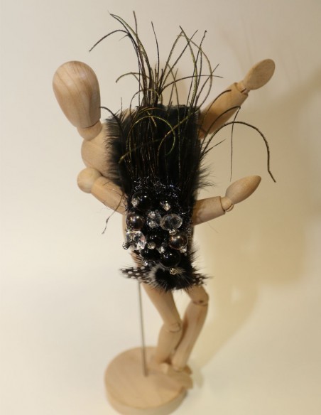 Rhinestone and feathered headband