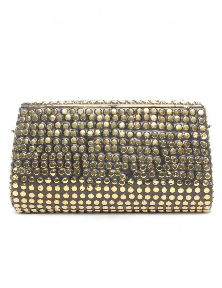 Bolso Cofre rectangular con abanicos