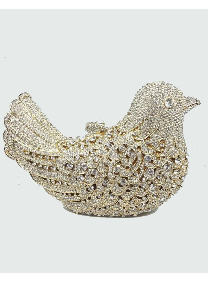 Jeweled clutch bag with the shape of a bird Lauren Lynn London Accessories - 4