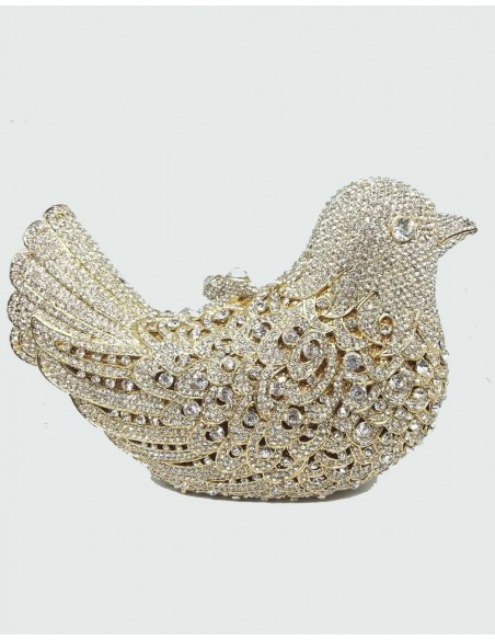 Jeweled clutch bag with the shape of a bird Lauren Lynn London Accessories - 4
