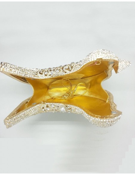 Bolso de mano joya con forma de pajarito