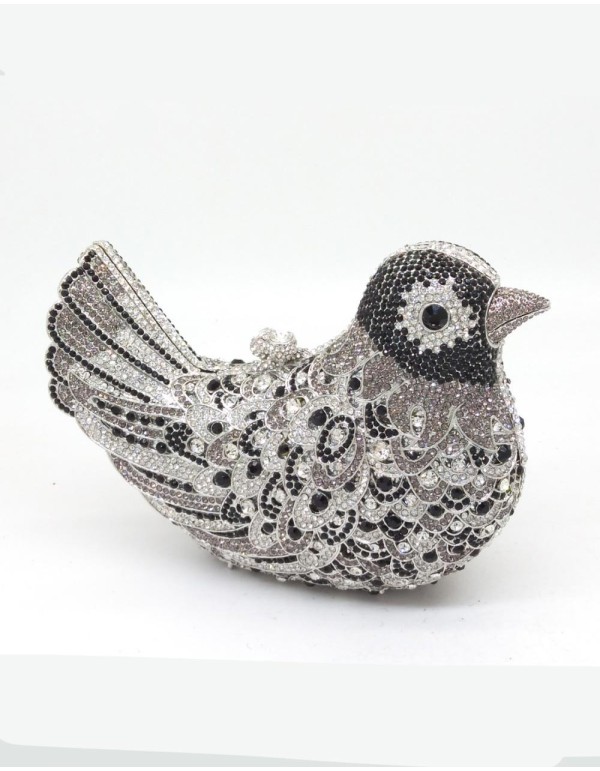 Bolso de mano joya con forma de pajarito 2