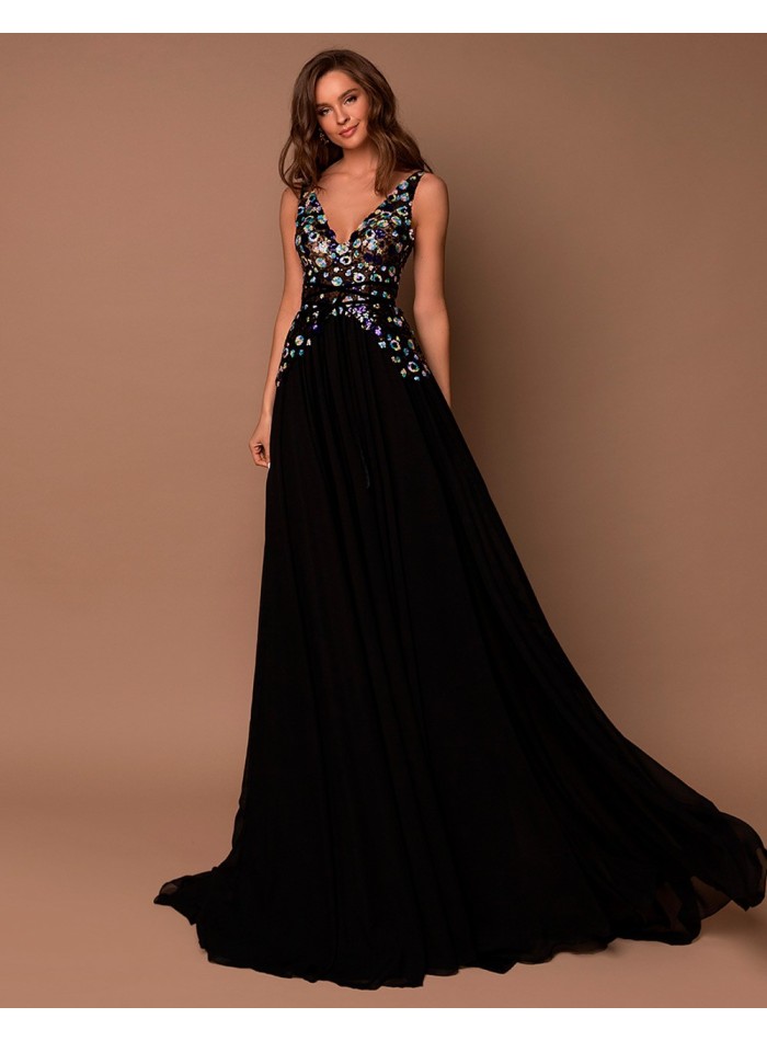 Long gown with with sequins bodice-1