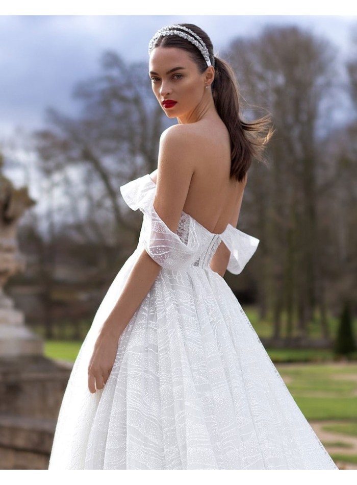 Diadema doble de pedrería para novia-2