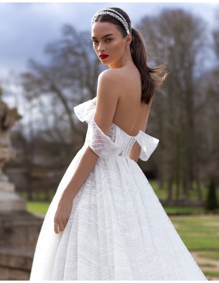 Diadema doble de pedrería para novia-2