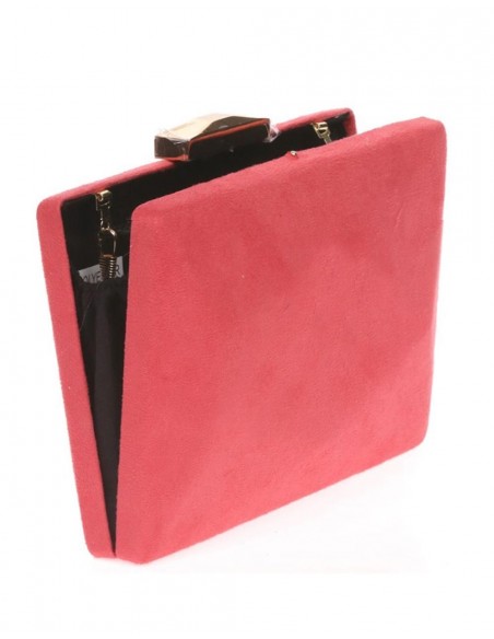 Bolso de antelina con cierre metalizado dorado Lauren Lynn London Accessories - 7 