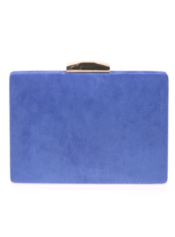 Suede handbag with golden metallic clasp Lauren Lynn London Accessories - 2