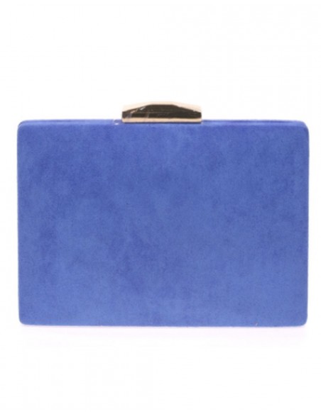 Suede handbag with golden metallic clasp Lauren Lynn London Accessories - 4 