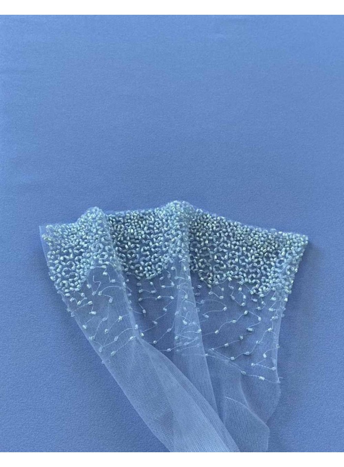 Cocktail dress with rhinestone ruffles on the shoulder Victoria Victim - 4 