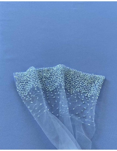 Cocktail dress with rhinestone ruffles on the shoulder Victoria Victim - 4 