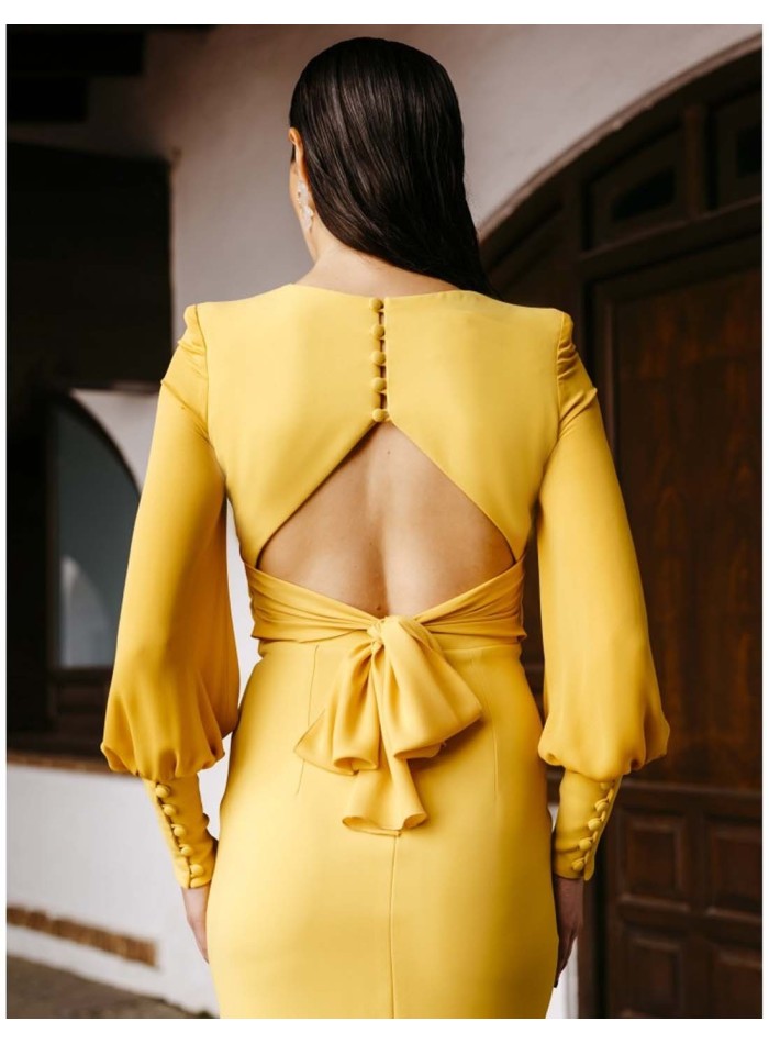 vestido-de-crepe-con-mangas-de-gasa-contactar-para-consultarsobre-otros-colores Victoria Victim - 3