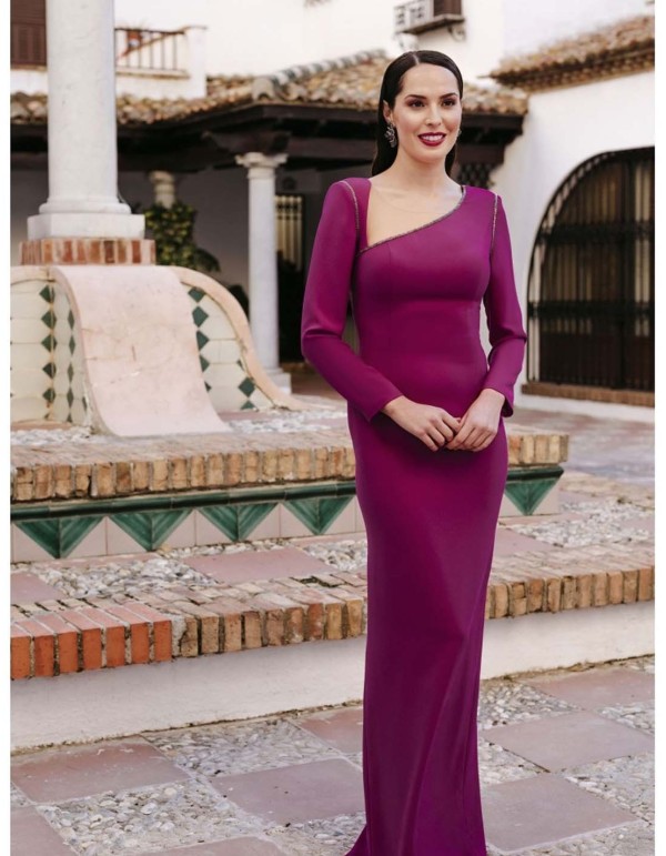 Vestido de crepe con tira de pedrería Victoria Victim - 1 