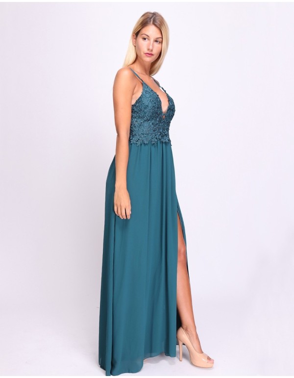 copy of Satin cocktail dress with straps Lauren Lynn London - 1  2