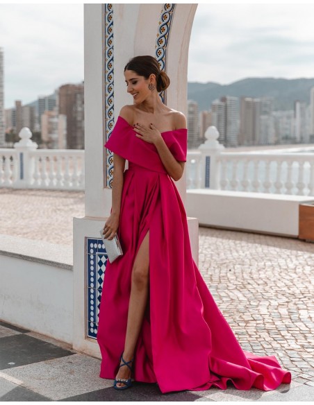 Vestido de fiesta con escote bandeau y cola - INVITADA PERFECTA Silviamo - 7 